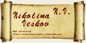 Nikolina Veskov vizit kartica